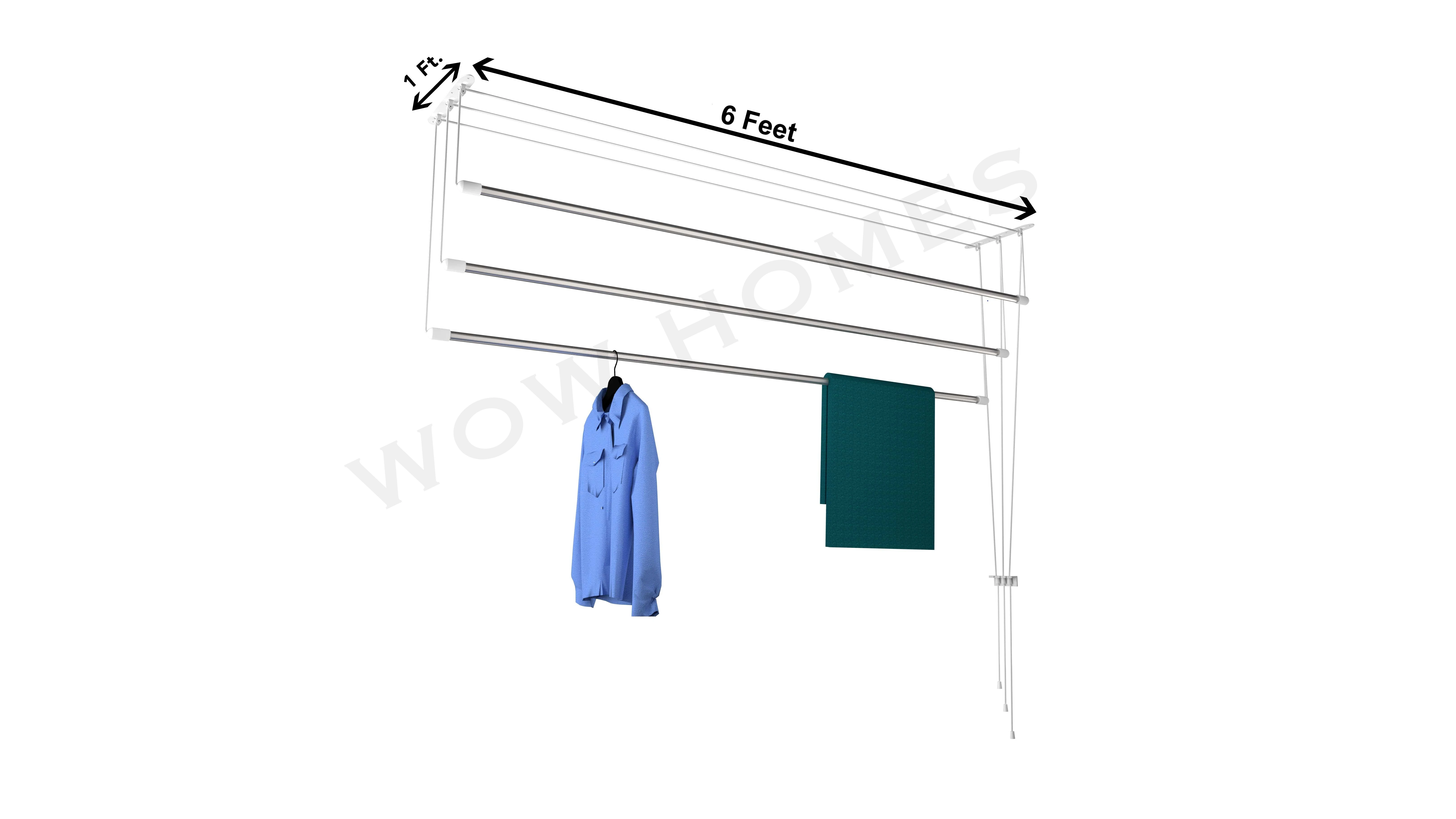 3 Pipes Ceiling Cloth Drying Hanger